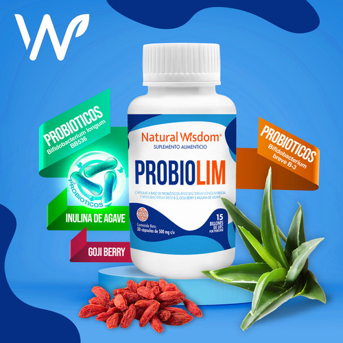 Probiolim Probioticos Bifidobacterium + Goji Berry | regula colesterol y triglicéridos | 30 cápsulas