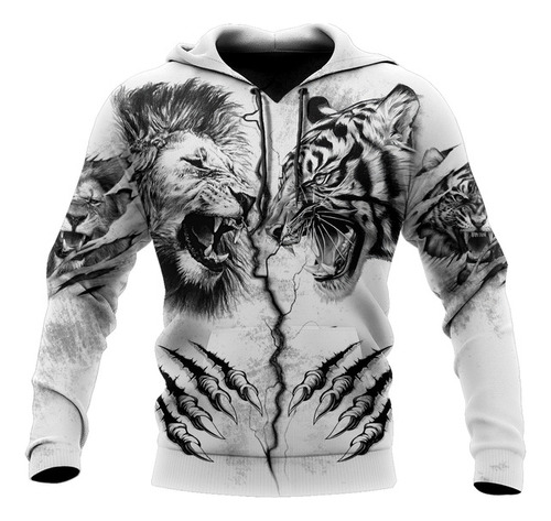 Sudadera Con Capucha Wolf Animal Pattern 3d Print Harajuku F