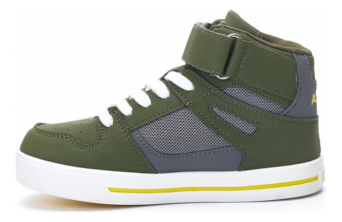 Zapatilla Botita Verde Militar Spin Niños Atomik