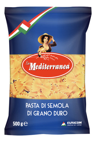 Pasta Farfalle La Mediterranea Caja 24×500gr