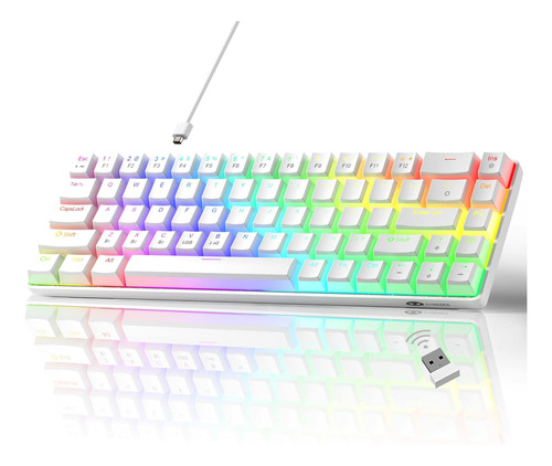 Magegee 60% Wireless Mechanical Keyboard, 2.4g/bt5.0/usb-...