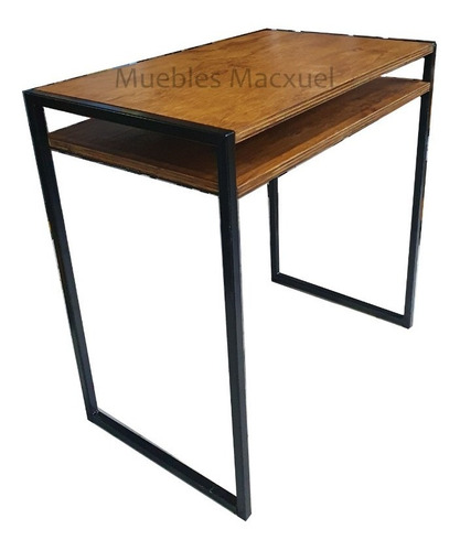 Mesa Escritorio Home Office Hierro Y Madera Industrial 