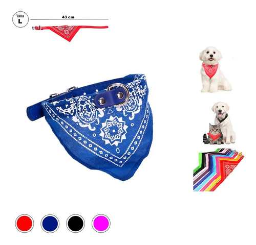 Collar Para Gato / Perro Con Pañuelo - Talla L