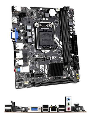 H61m Placa Base 100m Soporte De Tarjeta Lga 1155 Reemplazo