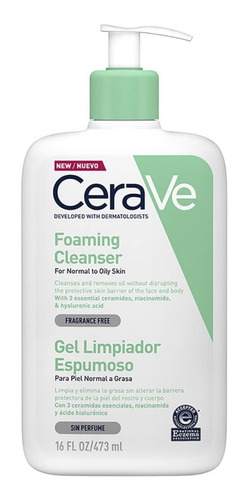 Gel Limpiador Espumoso 473ml Cerave