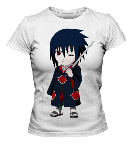 Imagen 1 de 4 de Remera Sasuke Chibi Akatsuki Naruto Adulto Y Niño