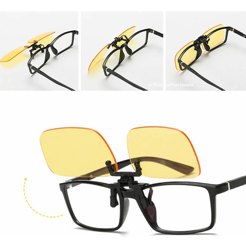 Imagen 3 de 3 de Nueva Gafas De Clip, Bloqueo Filtro Uv Luz Azul - Original -