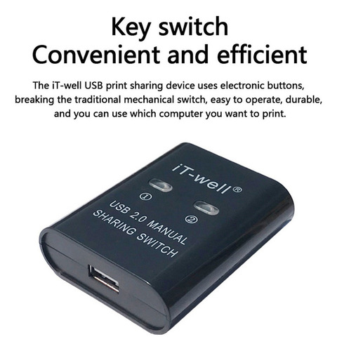 . Dispositivo Para Compartir Impresoras Usb It-well,