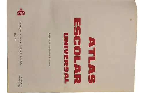 Libro Atlas Escolar Universal Ed. Juan Carlos Granda (Usado)