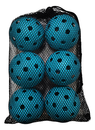 Bolas De Pickleball Ao Ar Livre, Pacote De 6 Bolas De Azul