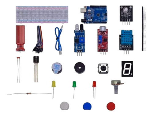 Kit Arduino Uno Inicial Con 68 Componentes En Caja Pvc