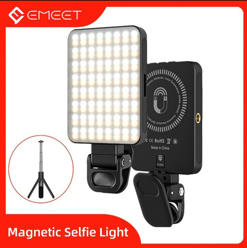 Luz Led Panel Selfie Magsafe 64 Leds + Trípode Emeet 30cm