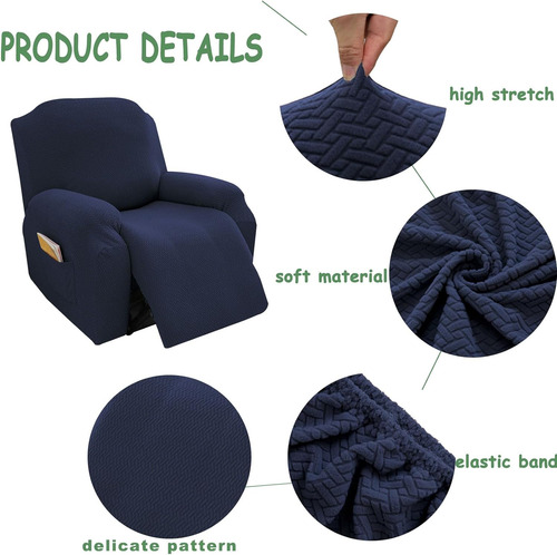 Fundas Reclinables Elásticas De Jacquard Lazyboy, 4 Pi...
