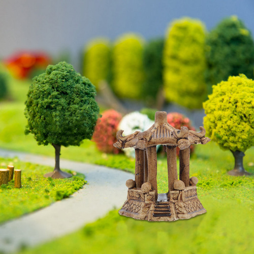 Mini Escultura De Pagoda Asiática Con Decoración De Pagoda,