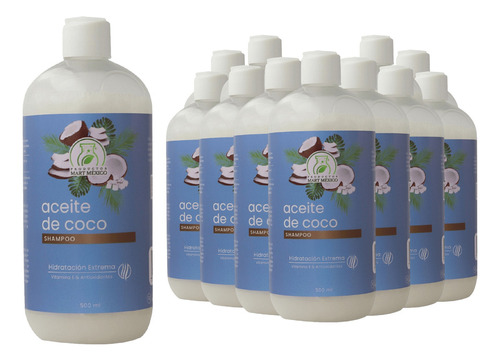  Shampoo Aceite De Coco Nutrición Intensiva (500ml) 12 Pack