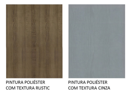 Armário De Cozinha Compacta Madesa Emilly Pop Com Balcão Rc Cor Rustic/Cinza