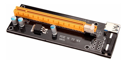 Adaptador Riser Pcie 1x 16x Placa Video Amd Ati Nvidia Molex