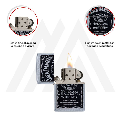 Imagen 5 de 10 de Encendedor Zippo Lighter Jack Daniels Label