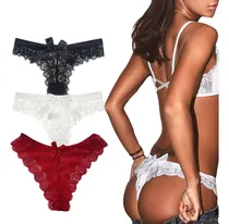 Comprar Paquete 3 Tanga De Encaje Sexy Bragas Calzones Para Mujer