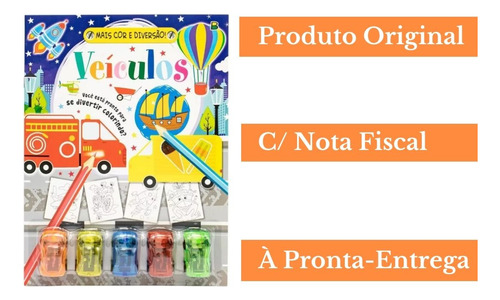Meu Kit Livro De Colorir C/ 5 Mini Carrinhos - Todolivro