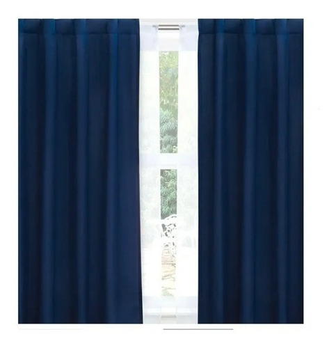 Cortinas Vianney Cortinas Azules Para Recamara Juvenil 2pzas