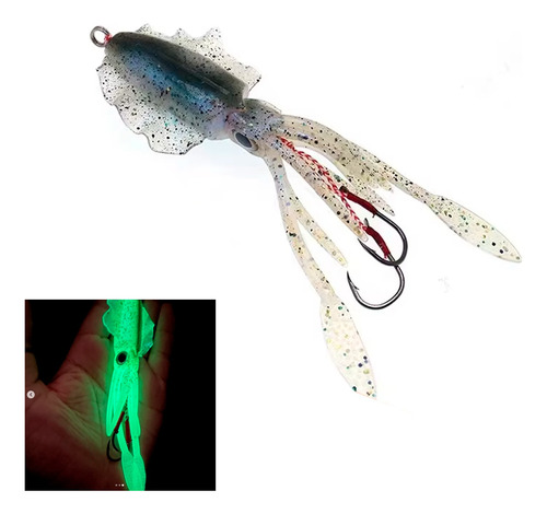 Señuelos De Calamar Para Pesca De Orilla Troleo Y Jiggin 60g Azul Acero