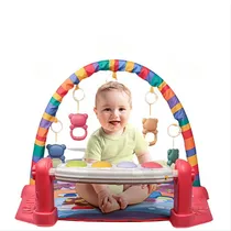 Comprar Gymnasio Con Juguetes Y Piano Musical Y Alfombra Para Bebes