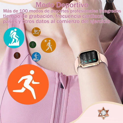Smart Watch Mujer Bluetooth Llamada Asistente De Voz Ai