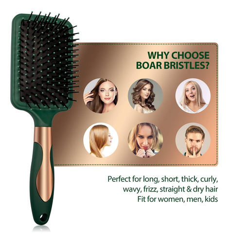 4 Cepillo Para Cabello Rizado Y Ondulado, Cepillo