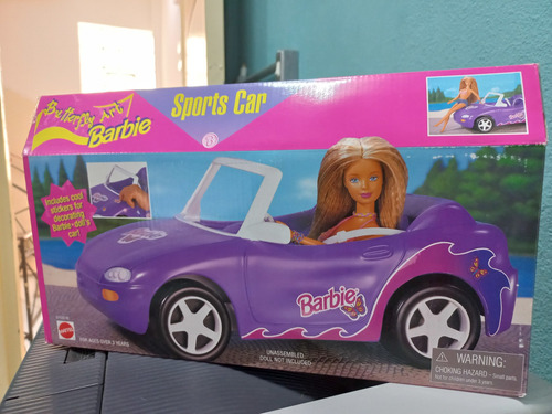 Barbie Carro Butterfly Arts Sports Car 1998 Antiga 80 90 