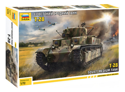 Tanque T28 Ruso 1/72 Maqueta Zvezda 5064 Para Armar Ww2