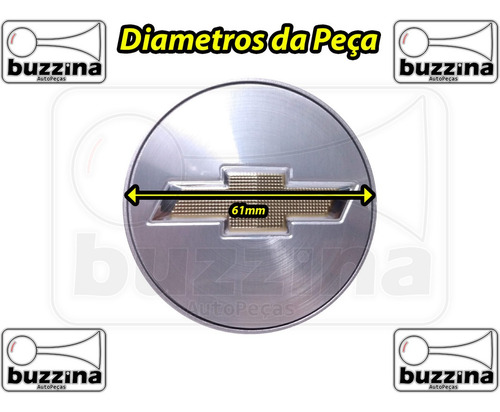 Kit 4 Calota Tampa Centro Chevrolet Captiva 2010-2020 Gm