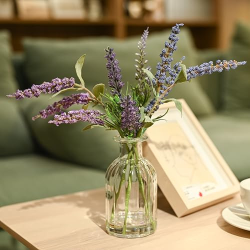 Flores Falsas Abzo: Plantas De Lavanda Artificiales En Jarró