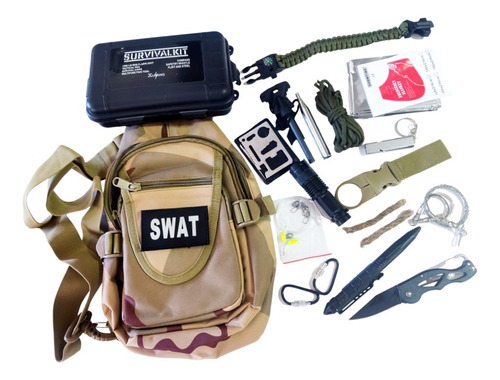 Set Kit Militar Táctico Supervivencia +20 Funcion Mk85 Swat