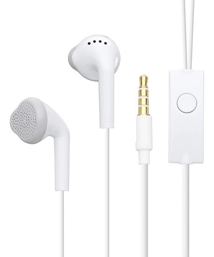 Fone De Ouvido Com Fio Microfone Auricula Conector P2 Cor Branco