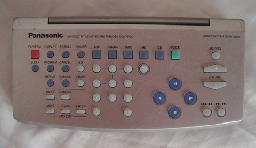 Minidisc Panasonic Control Remoto Teclado