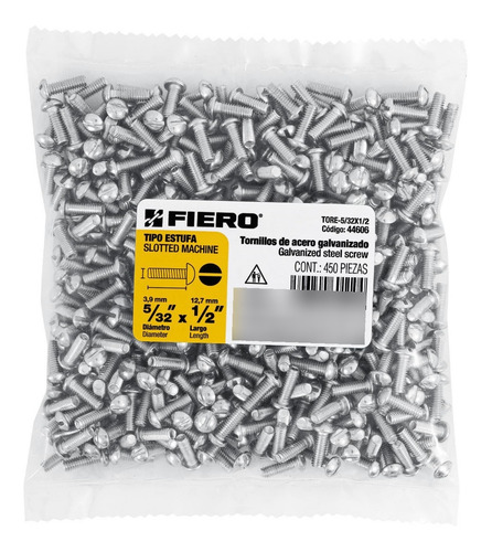 Bolsa C/450 Tornillos Fiero Tore-5/32x1/2 5/32 X 1/2 44606