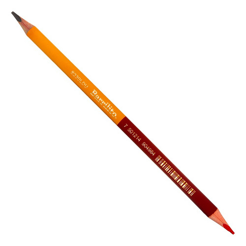 Ápiz Dúo Barrilito Doble Color Grafito-carmín - 10 Piezas