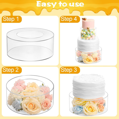 2 Soportes De Acrílico Transparente Para Tartas, Soporte Rel