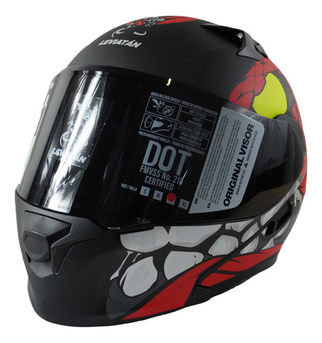 Casco Abatible Leviatan Red Fafnir Mica Certificación Dot