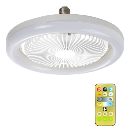 Lámpara De Techo Led Regulable Y Ventilador Multifuncional