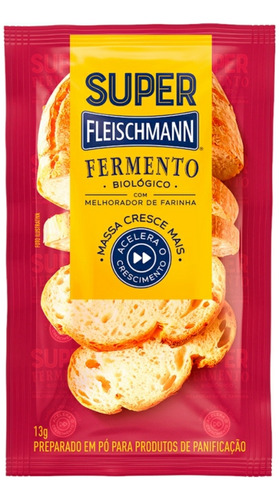 Fermento Biológico Com Melhorador Fleischmann Kit 4 X 13g