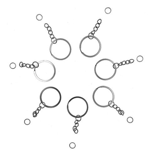 50 Argollas De Llaveros - 28m-bisuteria Recuerdos Manualides