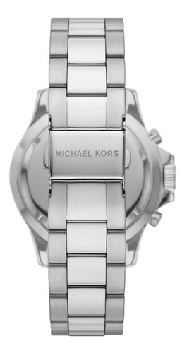 Reloj Michael Kors Everest Oversized S-t Mk8977 E-watch Color de la correa Plateado Color del fondo Negro