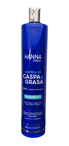 Imagen 1 de 2 de Shampoo Hanna Caball Anti Caspa Y Grasa 400ml
