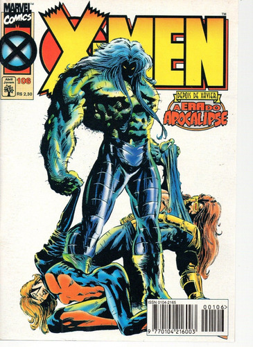 Lote X-men 101 102 103 104 105 106 107 108 E 109 - Em Português - Editora Abril - Formato 13 X 19 - Capa Mole - 1997 - Bonellihq Cx464 I23