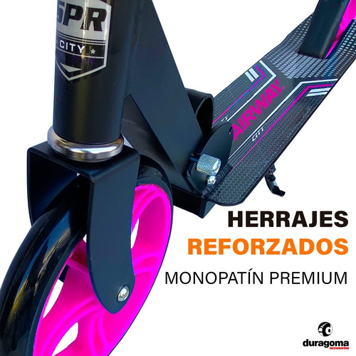 Monopatín Plegable Aluminio Reforzado Rueda Grande Sporting