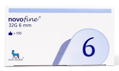 Caixa C/100 Agulhas Novofine 32g 6mm Ozempic Victoza Saxenda Cor SEM COR