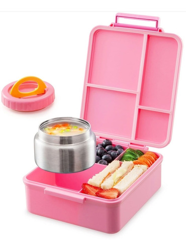 Contenedor Lunch Bento 4 Divisiones Lonchera Termo Térmica