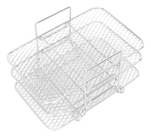 Freidora De Acero Inoxidable, 3 Estantes Apilables